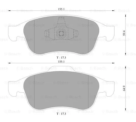 Brake Pad Set, disc brake (0 986 AB3 119)