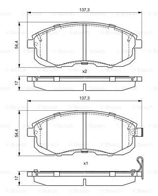 Brake Pad Set, disc brake (0 986 495 379)