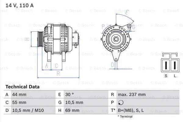 Alternator (0 986 080 640)