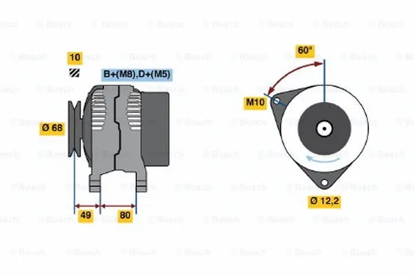 Alternator (0 986 041 980)