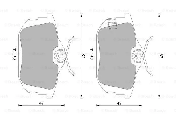 Brake Pad Set, disc brake (0 986 505 003)