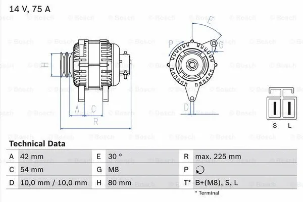 Alternator (0 986 042 291)