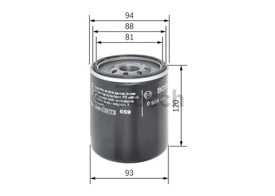Oil Filter (0 986 452 064)