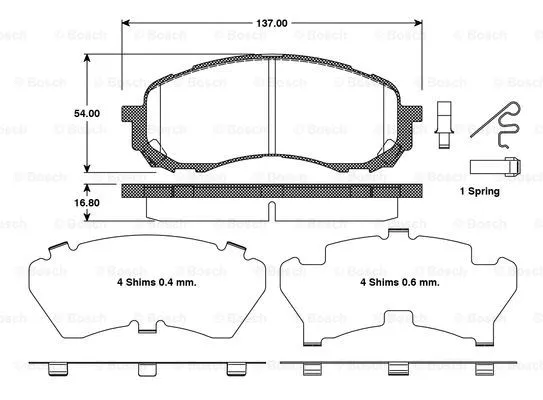 Brake Pad Set, disc brake (0 986 TB3 120)