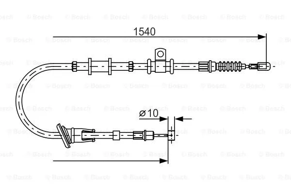 Cable Pull, parking brake (1 987 482 065)