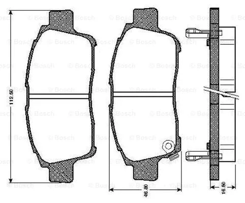 Brake Pad Set, disc brake (0 986 TB2 791)