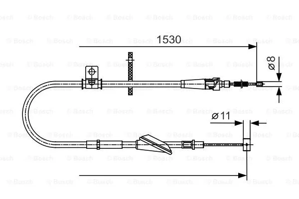 Cable Pull, parking brake (1 987 482 136)
