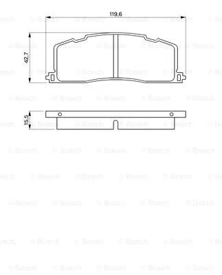 Brake Pad Set, disc brake (0 986 461 140)