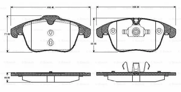 Brake Pad Set, disc brake (0 986 TB2 939)
