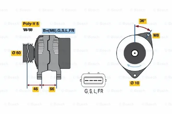 Alternator (0 986 042 301)