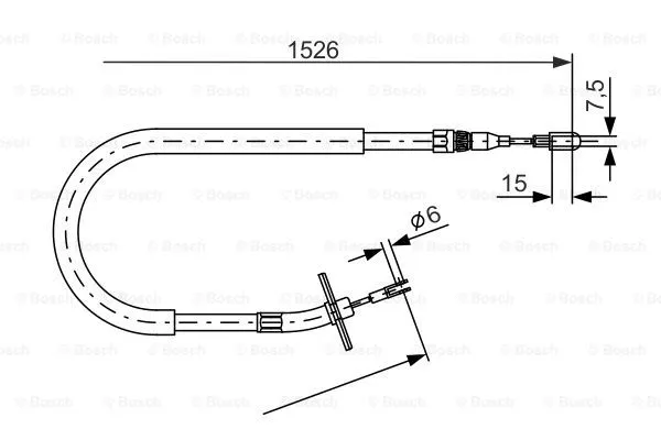 Cable Pull, parking brake (1 987 477 859)