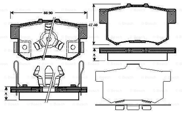 Brake Pad Set, disc brake (0 986 TB2 985)