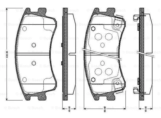 Brake Pad Set, disc brake (0 986 TB2 437)