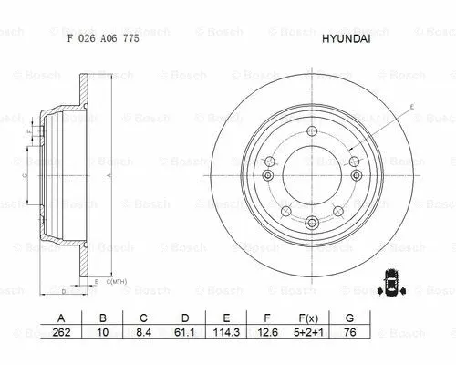 Brake Disc (F 026 A06 775)
