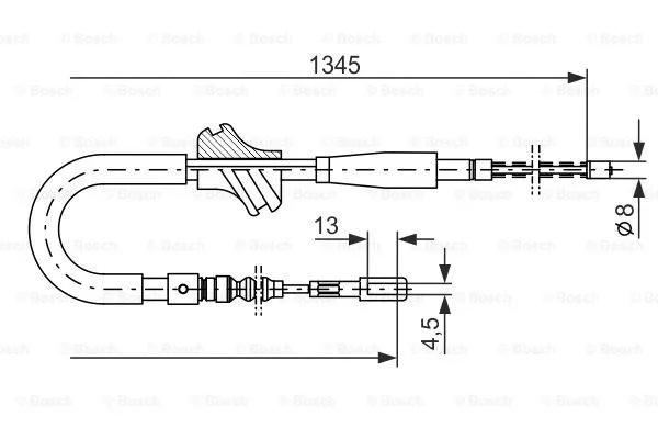 Cable Pull, parking brake (1 987 482 101)