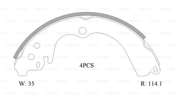 Brake Shoe Set (0 986 AB1 518)