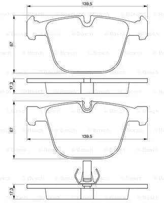 Brake Pad Set, disc brake (0 986 424 812)