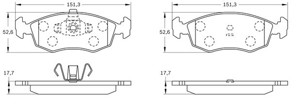 Brake Pad Set, disc brake (0 986 BB0 790)