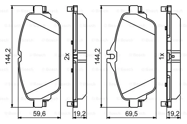 Brake Pad Set, disc brake (0 986 494 951)
