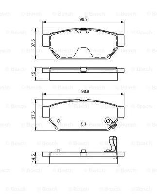 Brake Pad Set, disc brake (0 986 495 326)