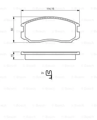 Brake Pad Set, disc brake (0 986 495 030)