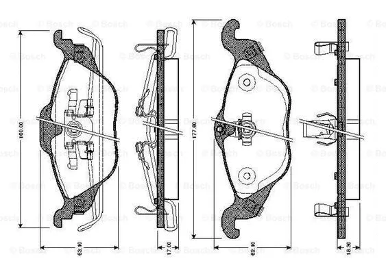 Brake Pad Set, disc brake (0 986 TB2 044)