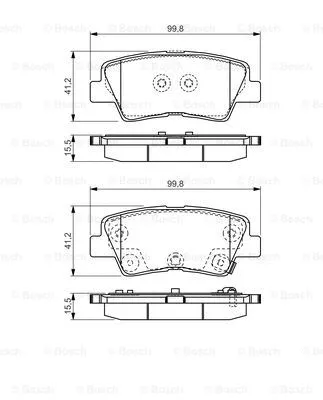 Brake Pad Set, disc brake (0 986 TB3 203)