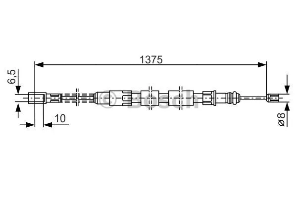Cable Pull, parking brake (1 987 482 216)