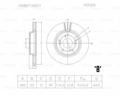 Brake Disc (0 986 AB6 831)