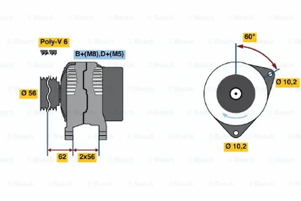 Alternator (0 123 510 062)