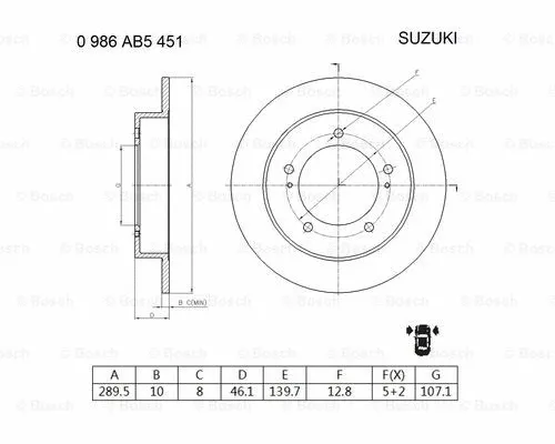 Brake Disc (0 986 AB5 451)
