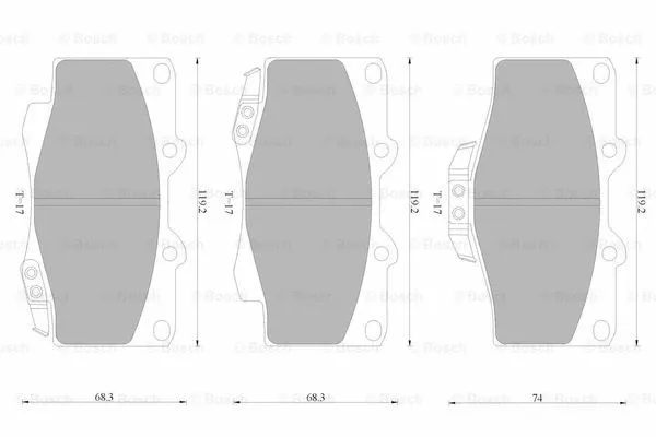 Brake Pad Set, disc brake (0 986 AB4 398)