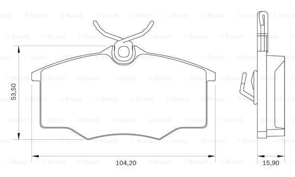 Brake Pad Set, disc brake (0 986 BB0 046)