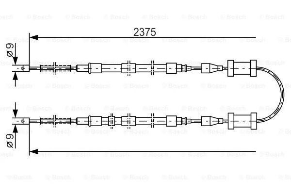 Cable Pull, parking brake (1 987 477 173)