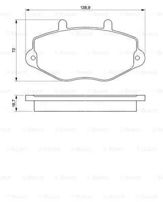 Brake Pad Set, disc brake (0 986 460 962)