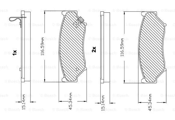 Brake Pad Set, disc brake (F 03B 150 021)