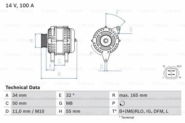 Alternator (0 986 082 350)
