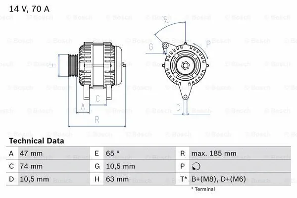 Alternator (0 986 039 220)