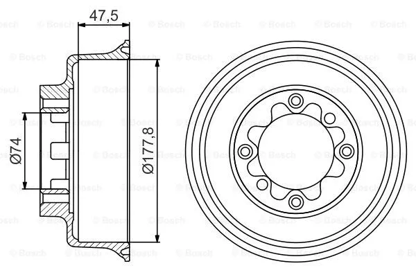 Brake Drum (0 986 477 154)