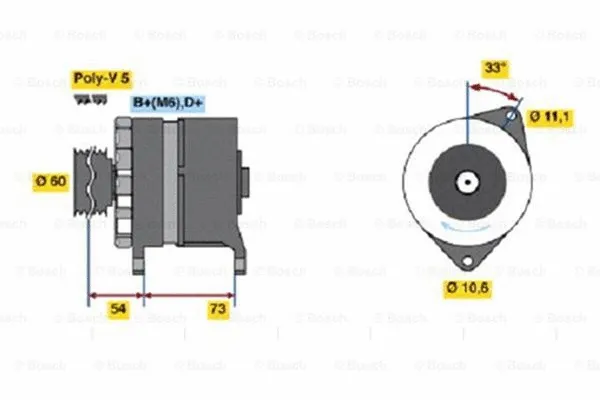 Alternator (0 986 037 160)