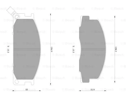 Brake Pad Set, disc brake (0 986 AB2 249)