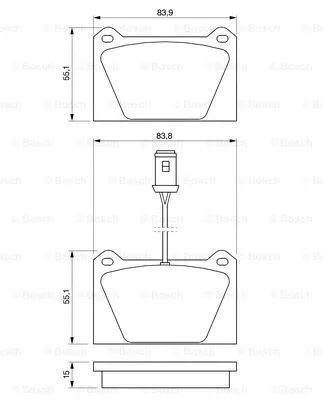 Brake Pad Set, disc brake (0 986 424 093)