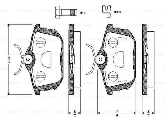 Brake Pad Set, disc brake (0 986 TB2 298)