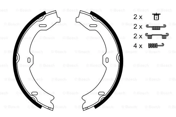 Brake Shoe Set, parking brake (0 986 487 725)