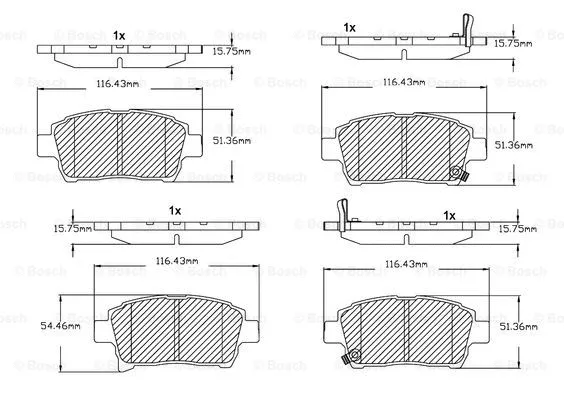 Brake Pad Set, disc brake (F 03B 150 126)