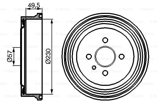 Brake Drum (0 986 477 100)