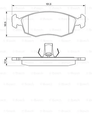 Brake Pad Set, disc brake (0 986 424 554)