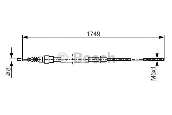 Cable Pull, parking brake (1 987 477 321)