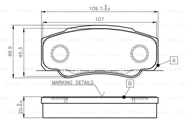 Brake Pad Set, disc brake (0 986 TB2 433)