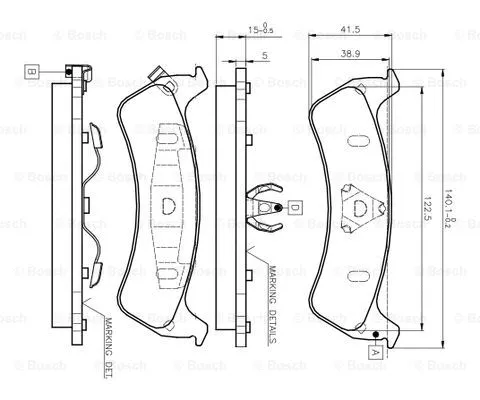 Brake Pad Set, disc brake (0 986 TB2 257)